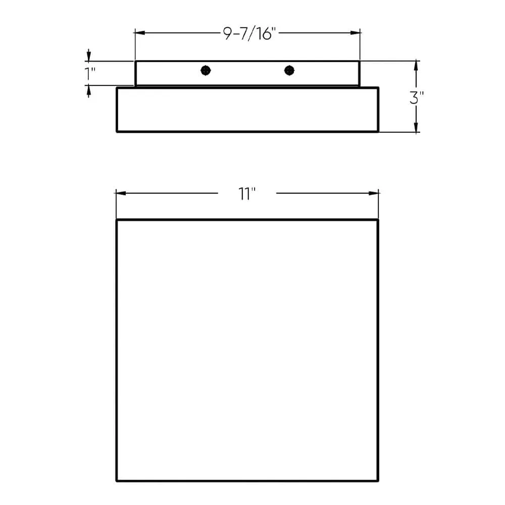 11" Square Flush Mount