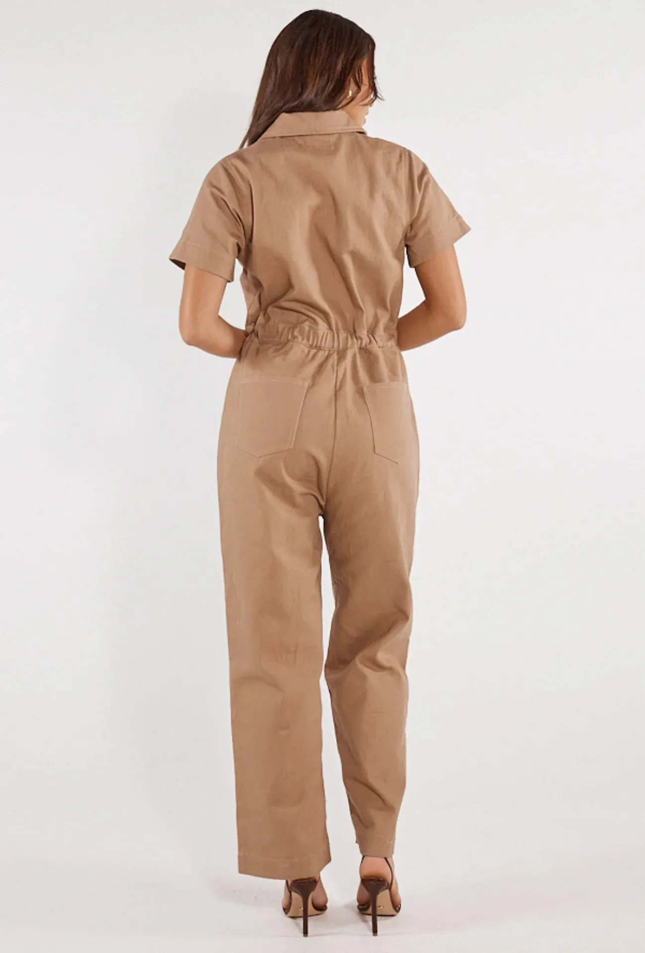 Adalita Jumpsuit - Mocha Denim