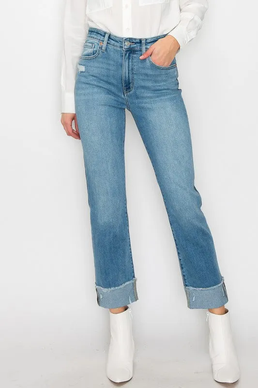 Alexandra High Rise Straight Jeans