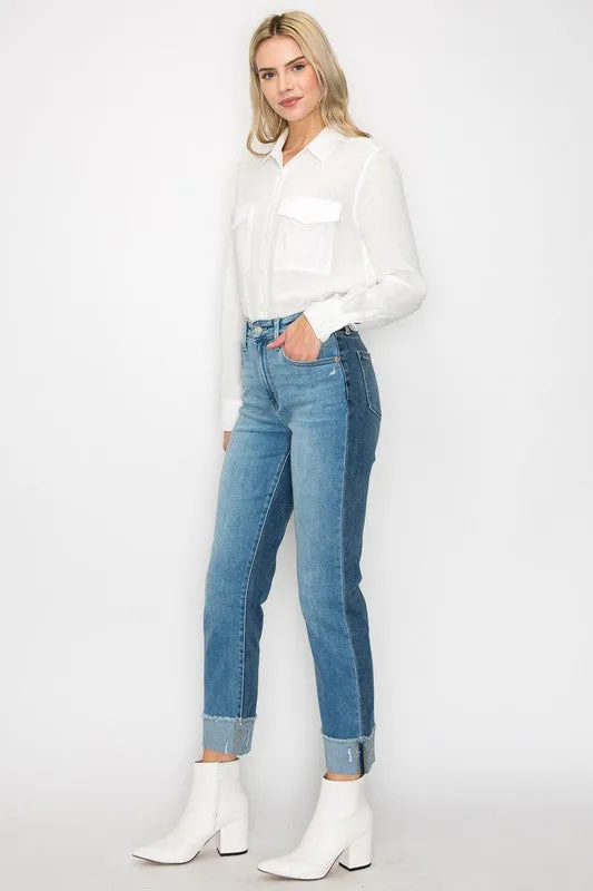 Alexandra High Rise Straight Jeans