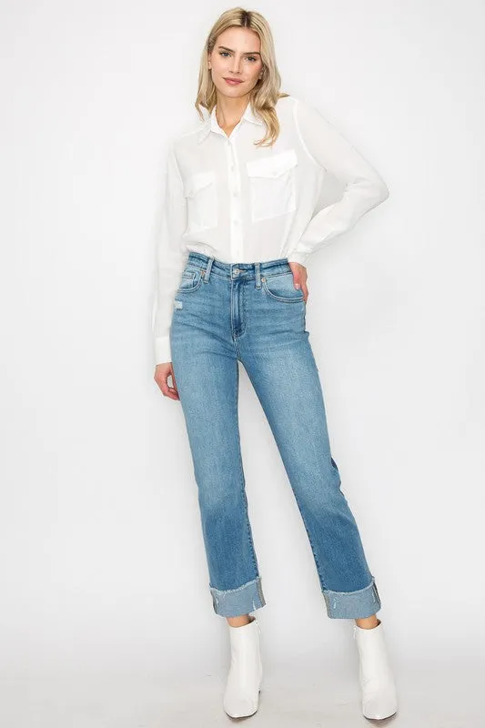 Alexandra High Rise Straight Jeans