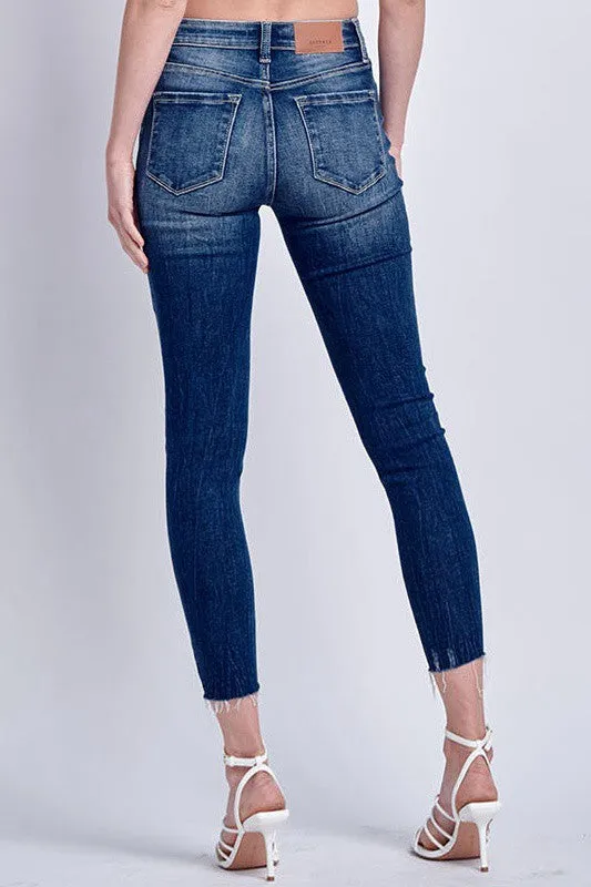 Arya High Rise Perfect Ankle Skinny With Repair Patch