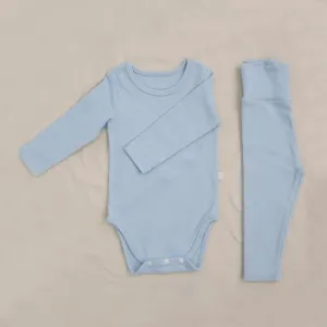 Baby Long Sleeve Onesie and Matching Pants Set (9 Colors)