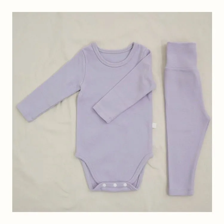 Baby Long Sleeve Onesie and Matching Pants Set (9 Colors)