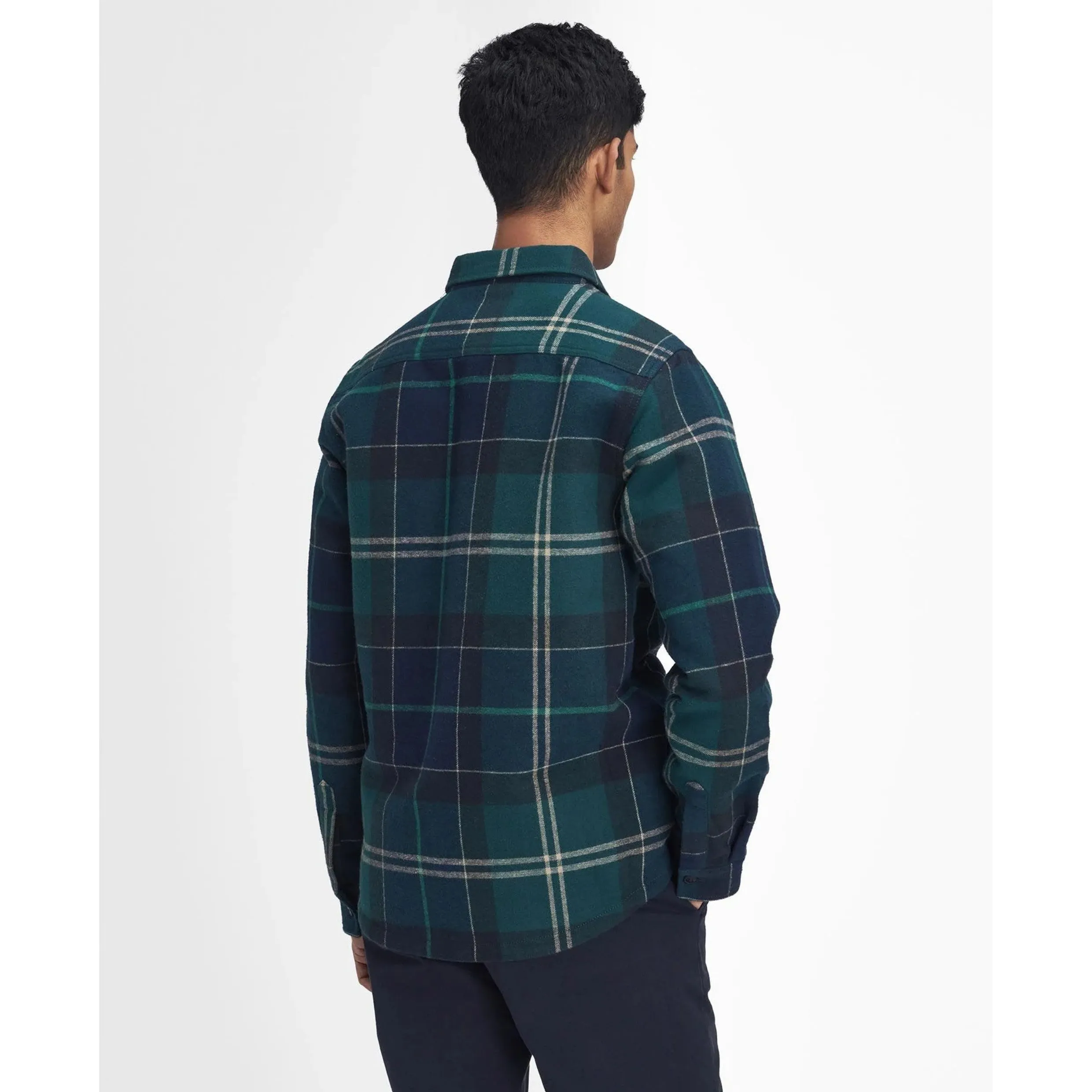 Barbour Cannich Overshirt Shacket MOS0117 Green Loch