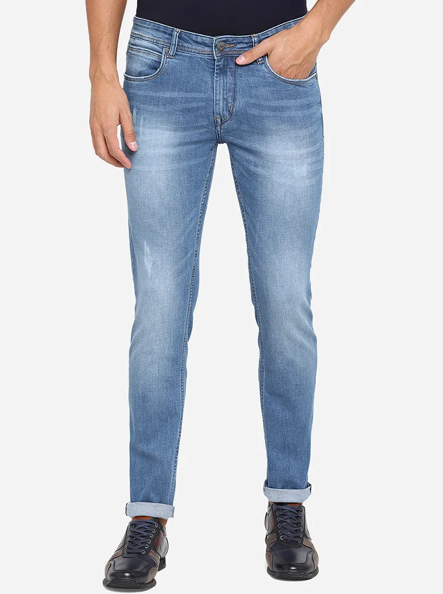 Bijou Blue Washed Slim Fit Jeans | JadeBlue