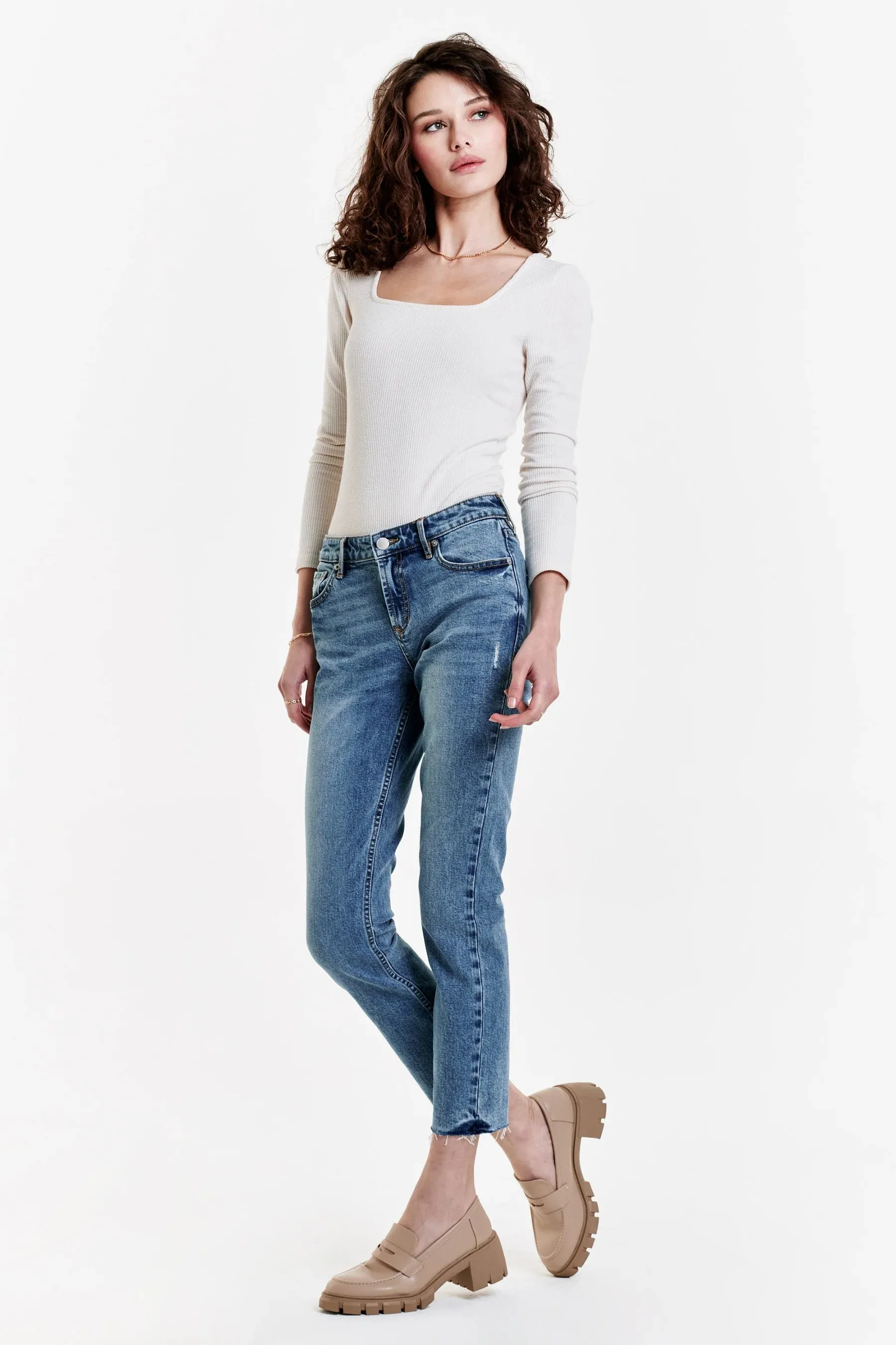 Blaire Super High Rise Cropped Slim Fit - Lyon [Dear John Denim]