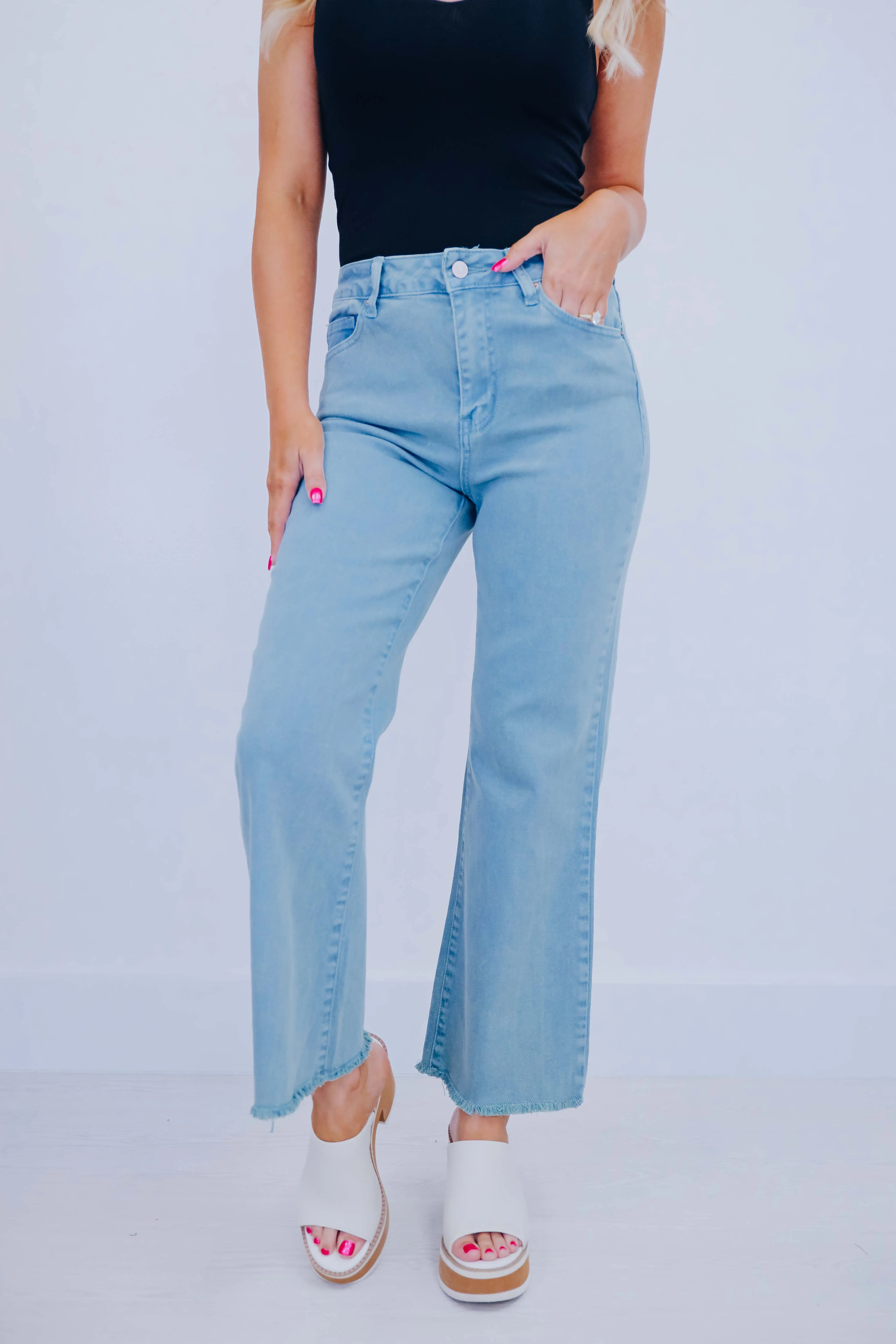 Blayke Frayed Hem Jeans - 10 Colors