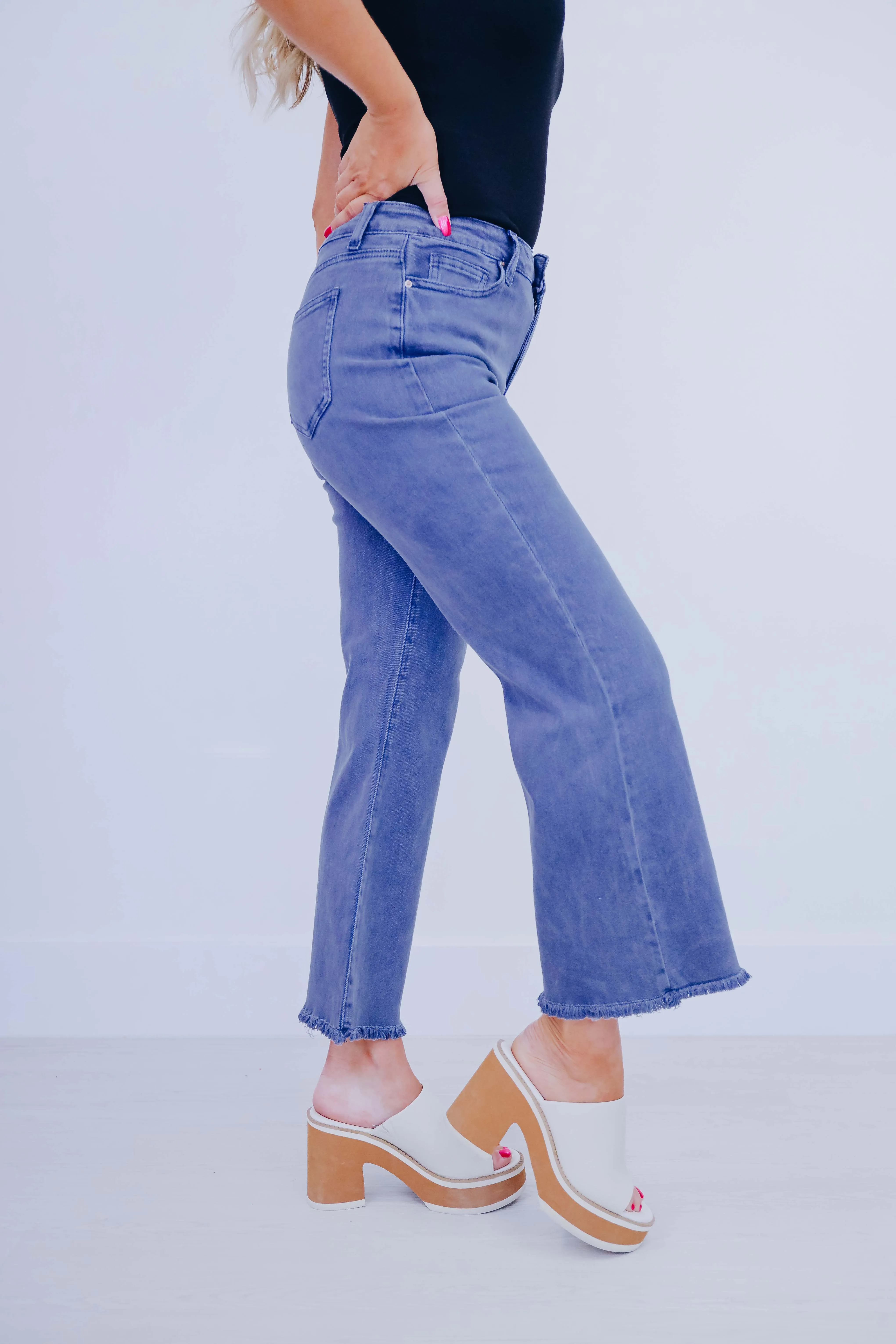 Blayke Frayed Hem Jeans - 10 Colors