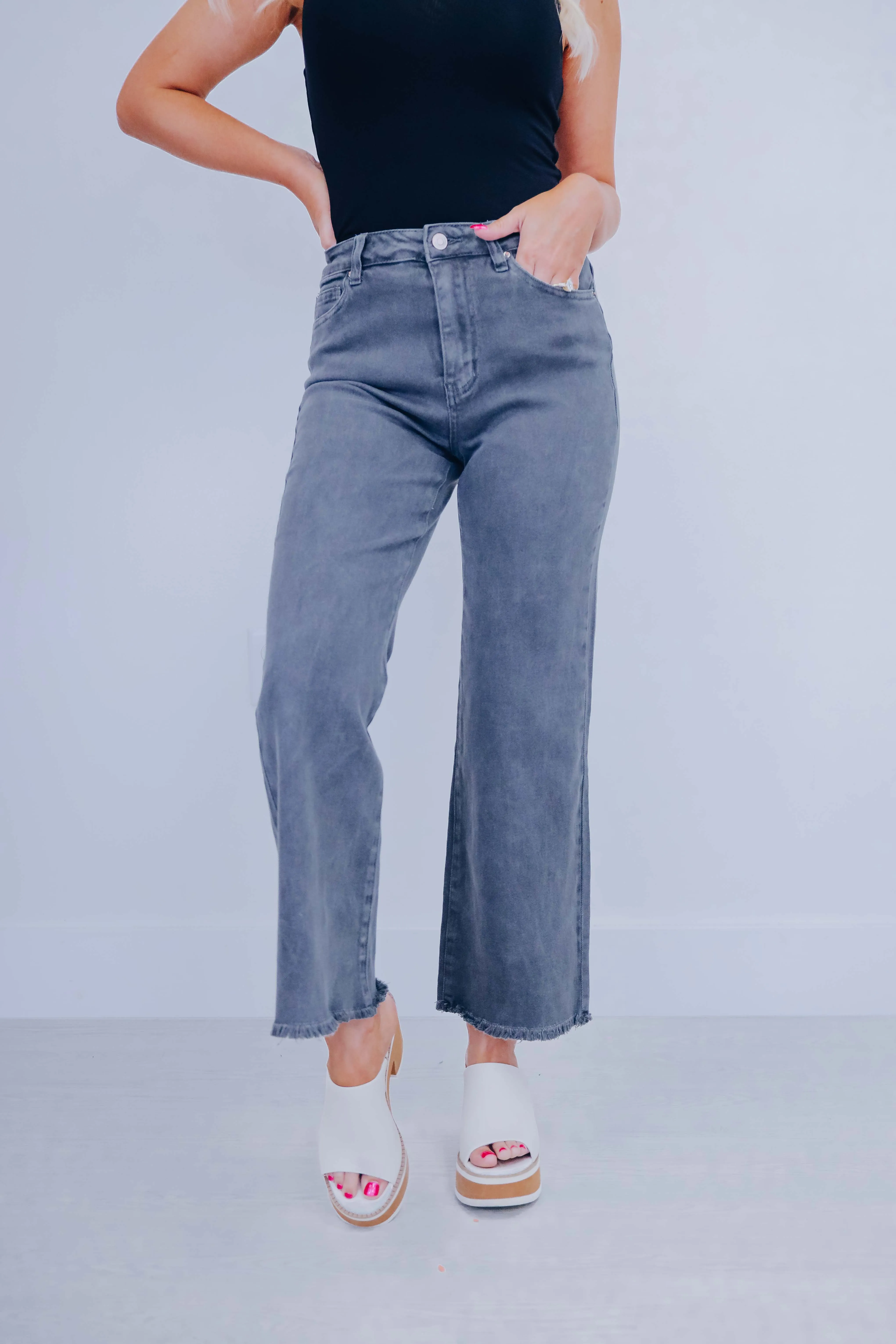 Blayke Frayed Hem Jeans - 10 Colors