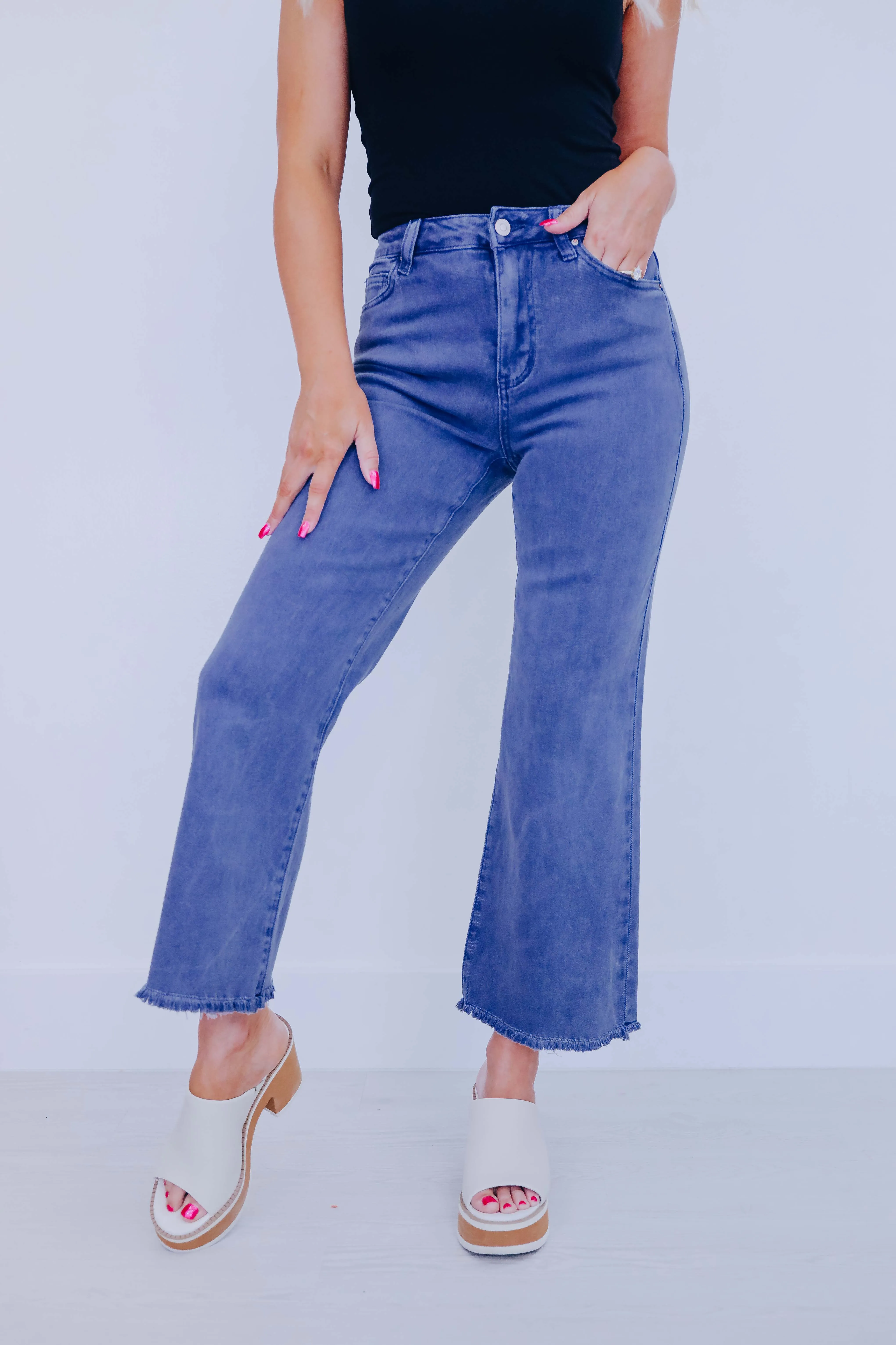 Blayke Frayed Hem Jeans - 10 Colors