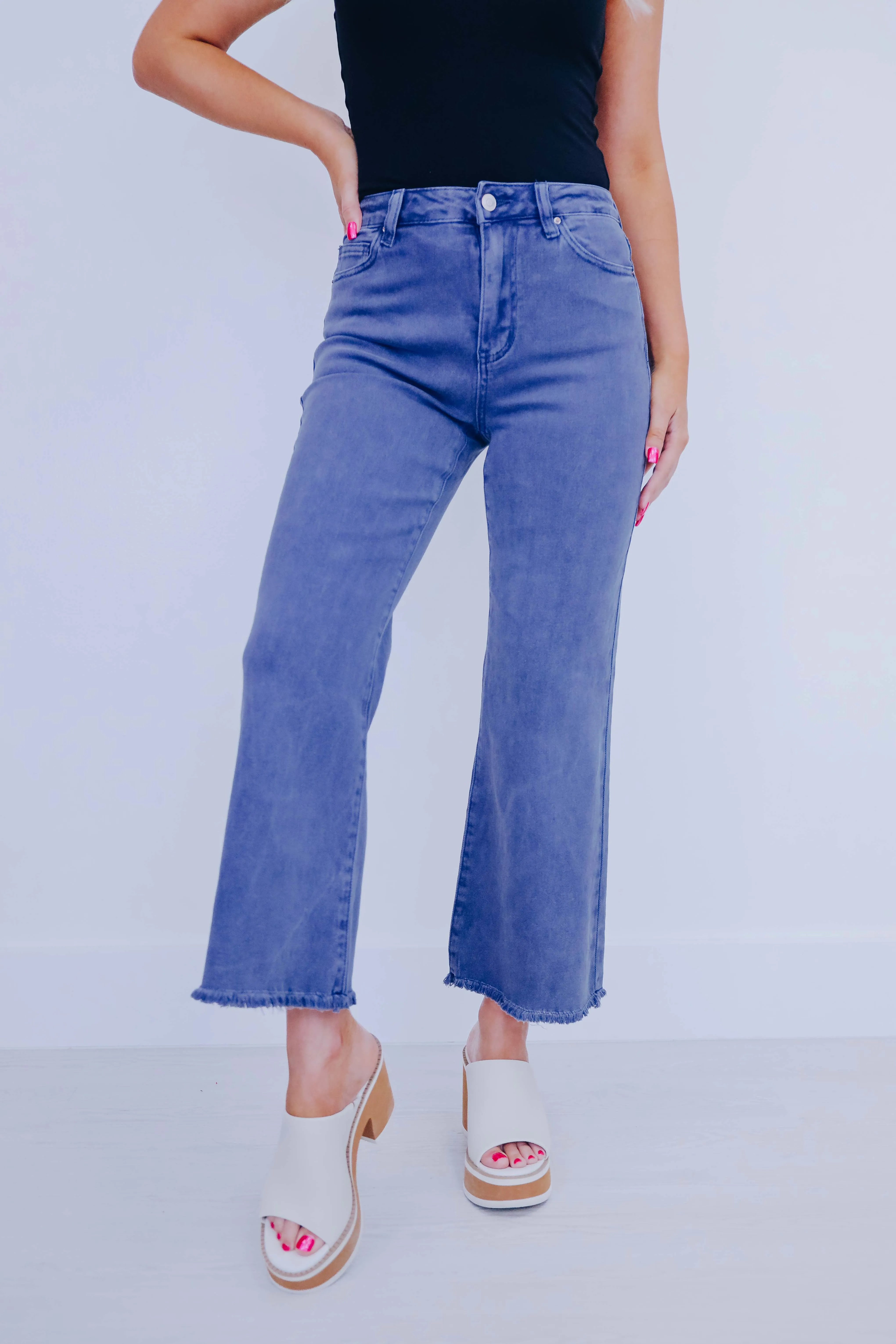 Blayke Frayed Hem Jeans - 10 Colors