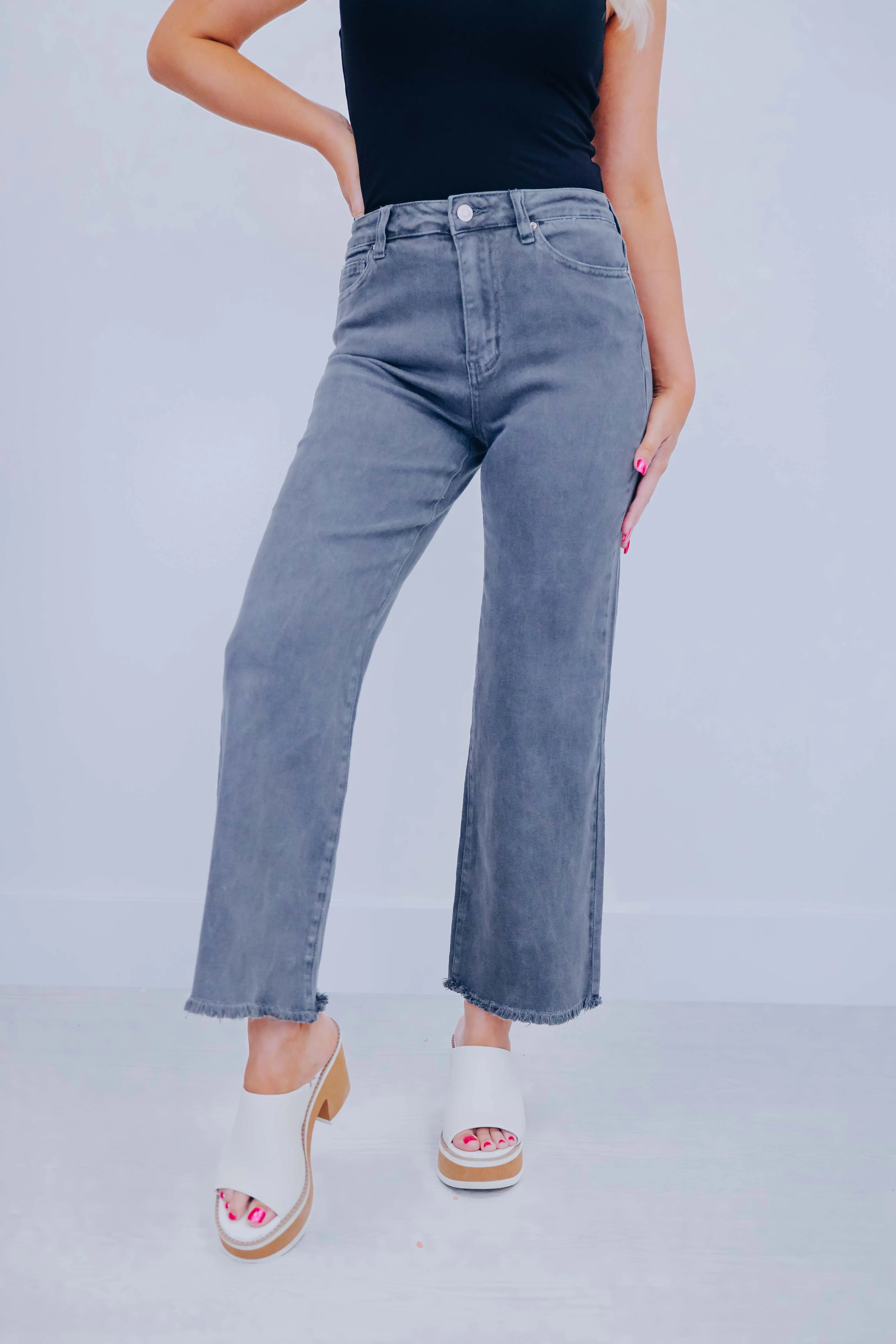 Blayke Frayed Hem Jeans - 10 Colors