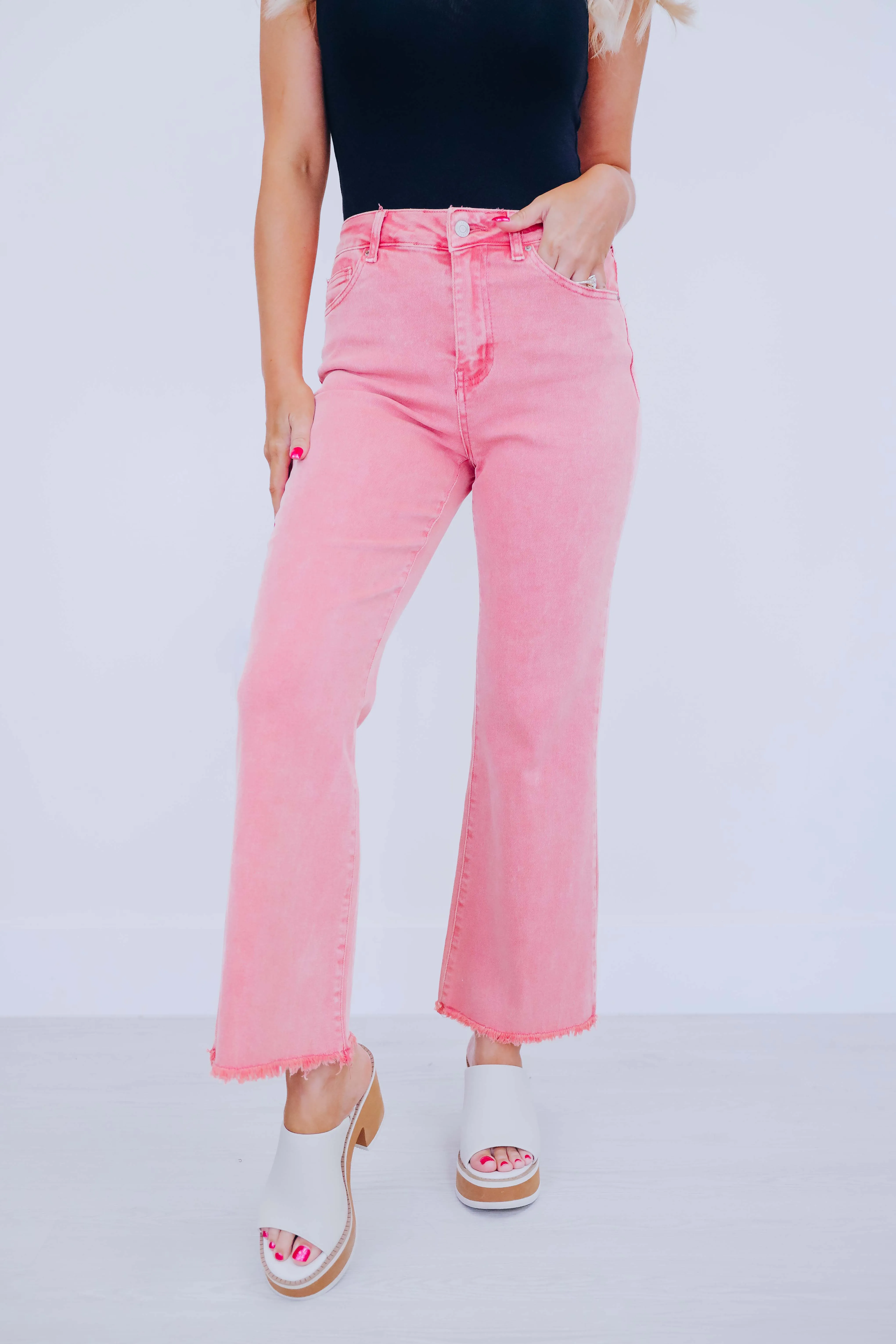 Blayke Frayed Hem Jeans - 10 Colors