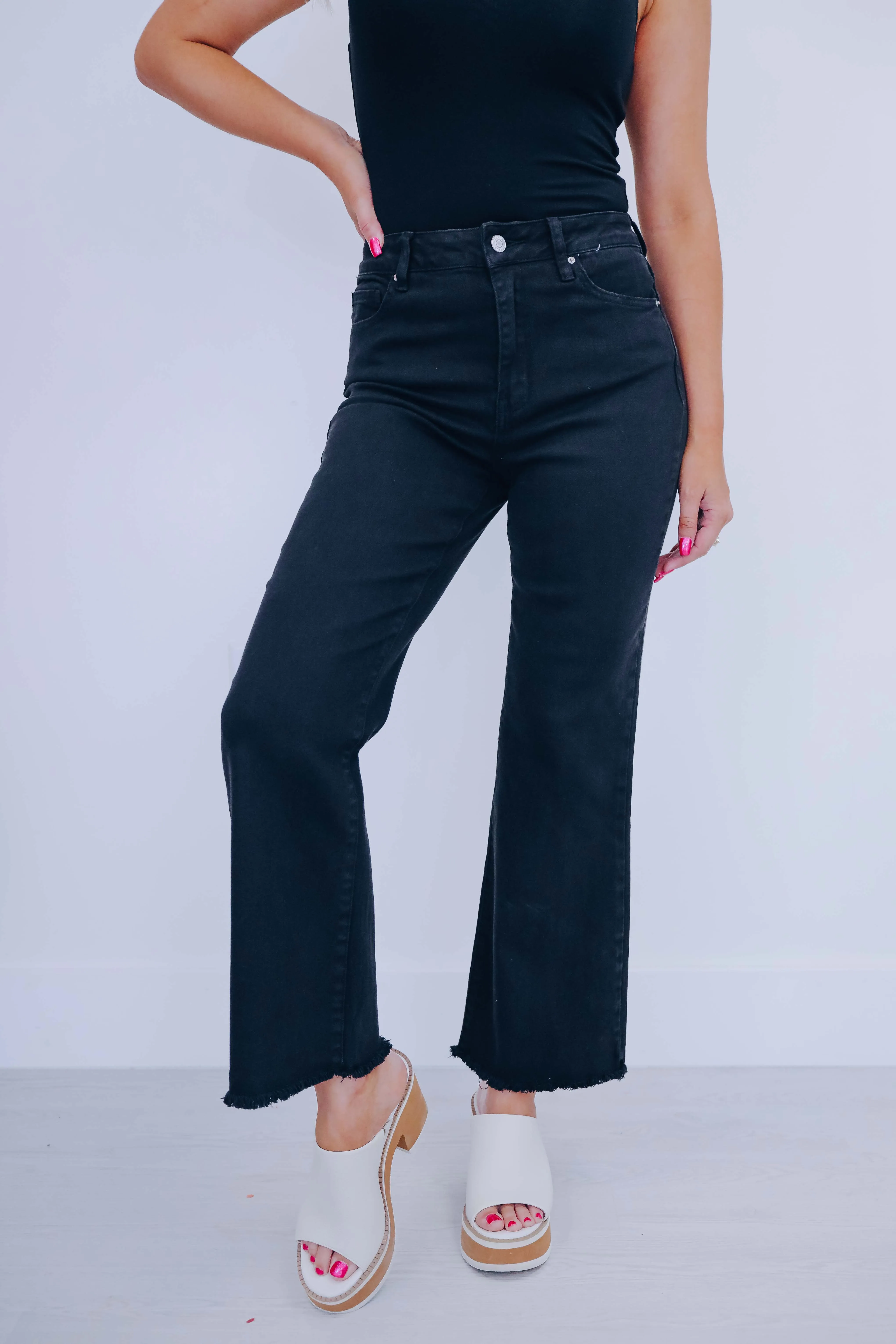 Blayke Frayed Hem Jeans - 10 Colors