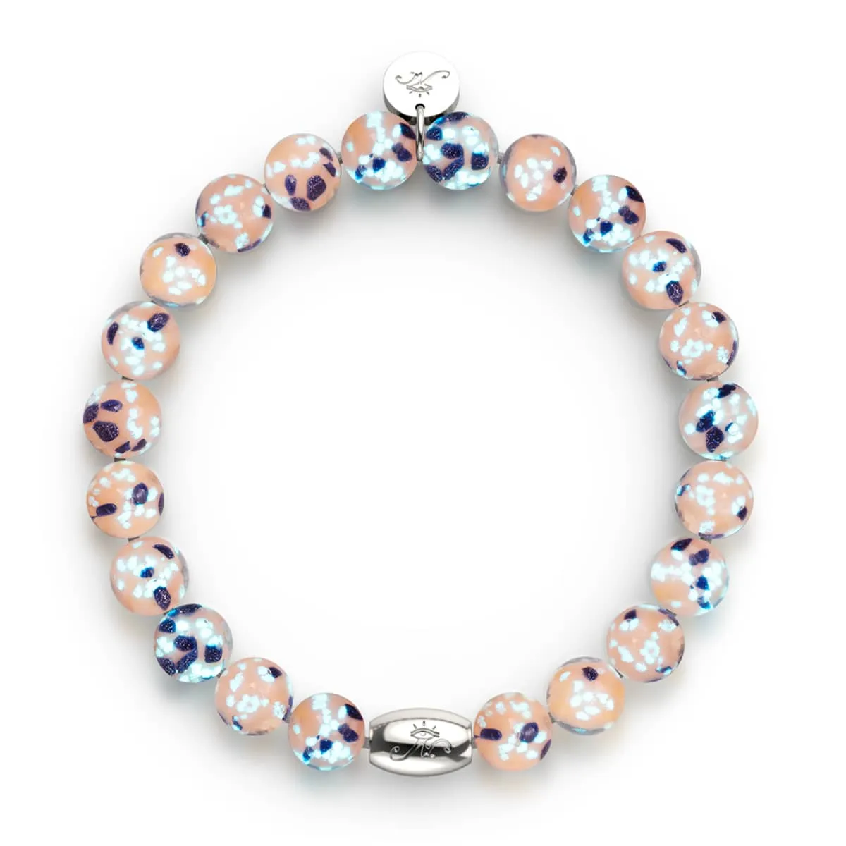 Blueberry Cobbler | .925 Sterling Silver | Firefly Glass Bracelet