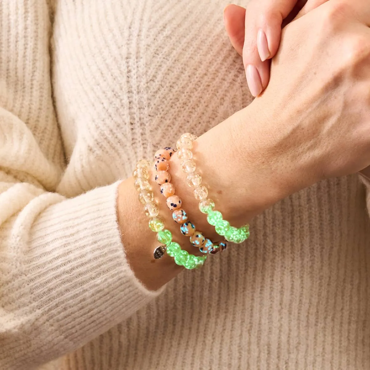 Blueberry Cobbler | .925 Sterling Silver | Firefly Glass Bracelet