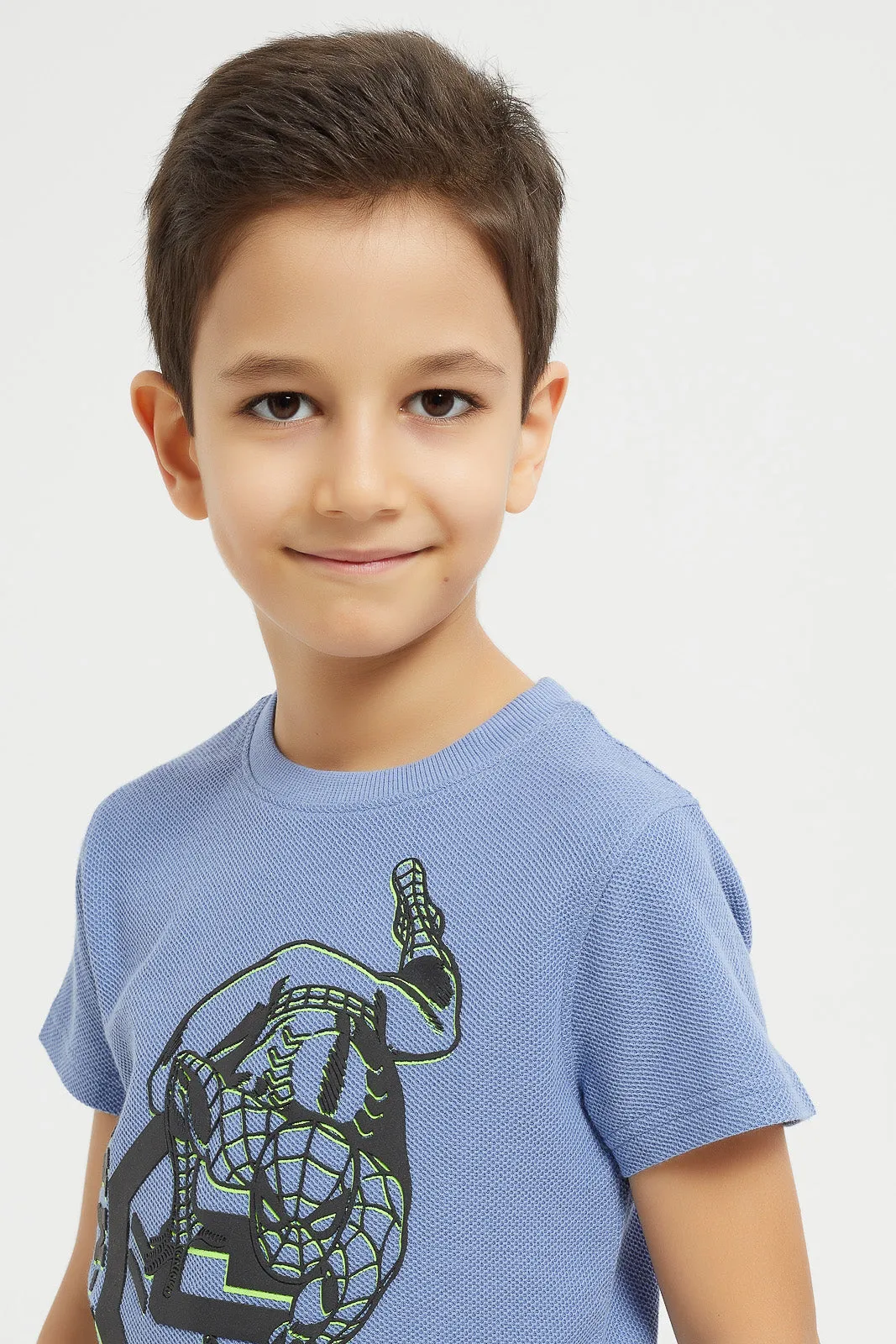 Boys Blue Spiderman Oversize T-Shirt