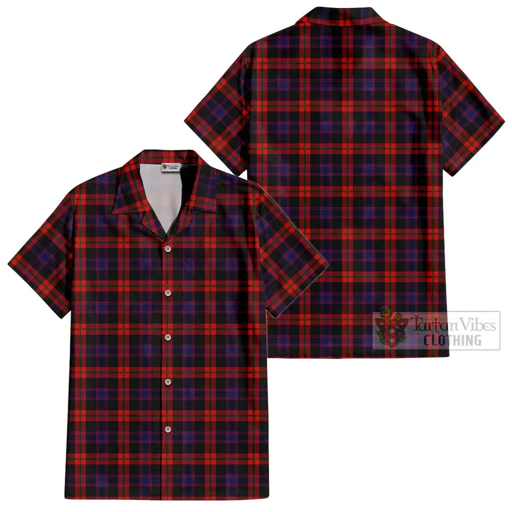 Broun Modern Tartan Cotton Hawaiian Shirt