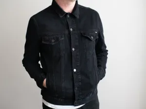 CIVIC DENIM JACKET. BLACK ON BLACK.