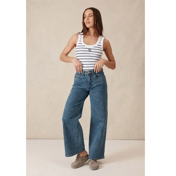 Core Wide Leg Jean - Fresh Indigo