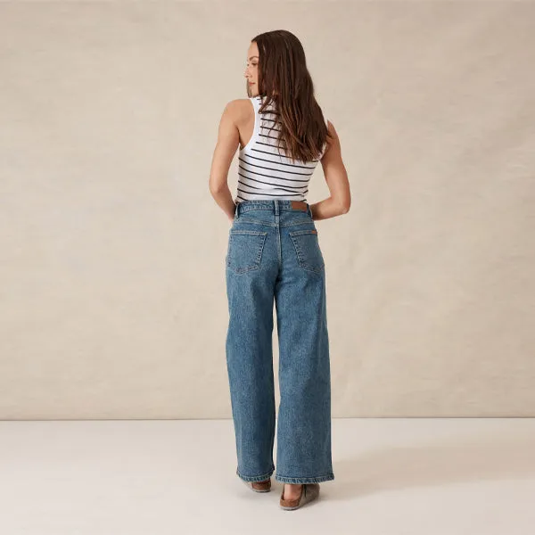 Core Wide Leg Jean - Fresh Indigo