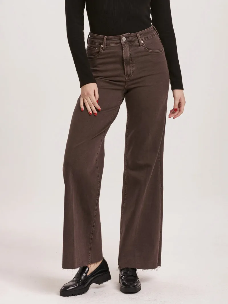 Dear John Fiona Wide Leg Denim - Mocha Brown