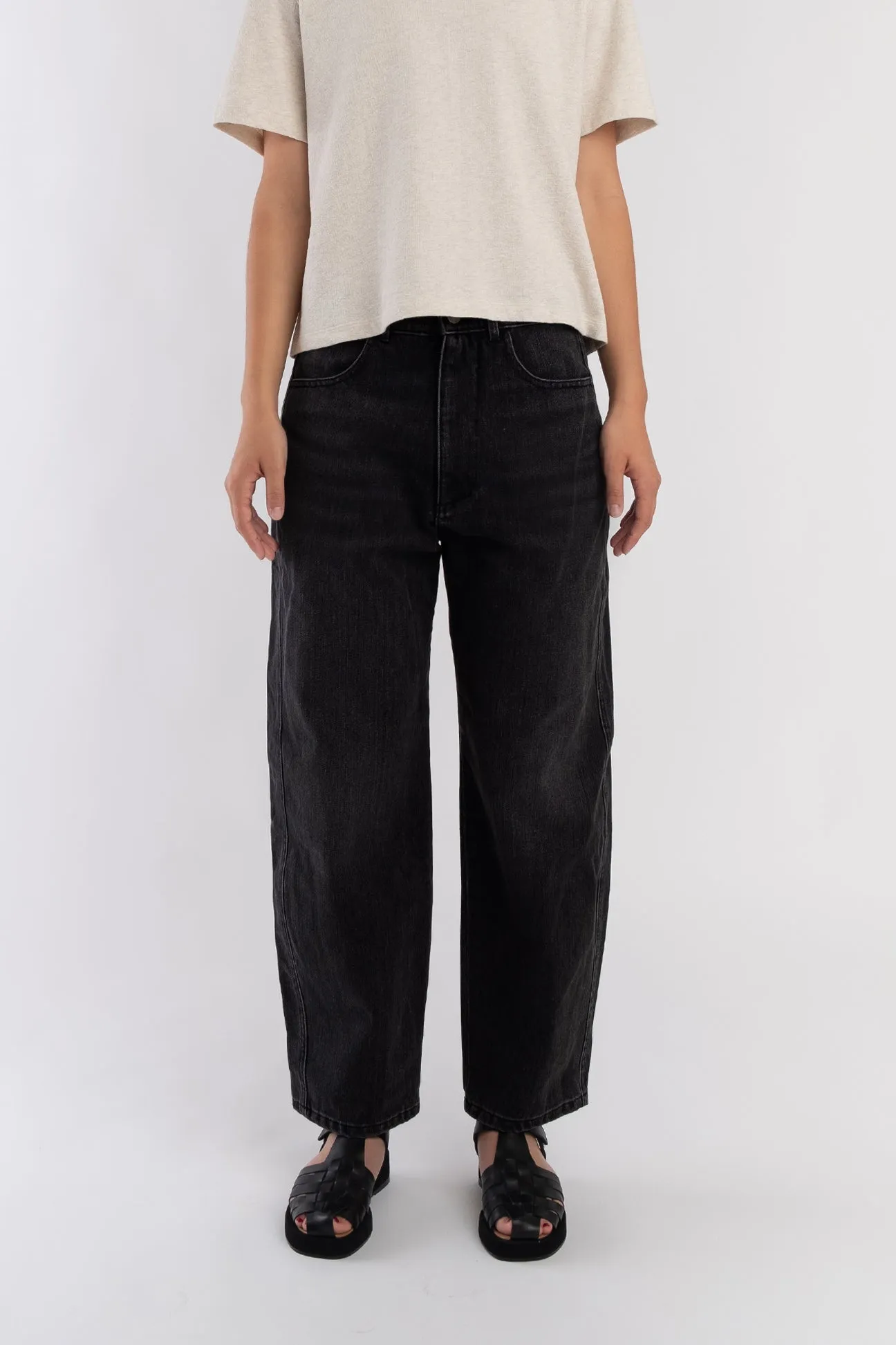 Faded Black Panel Jean