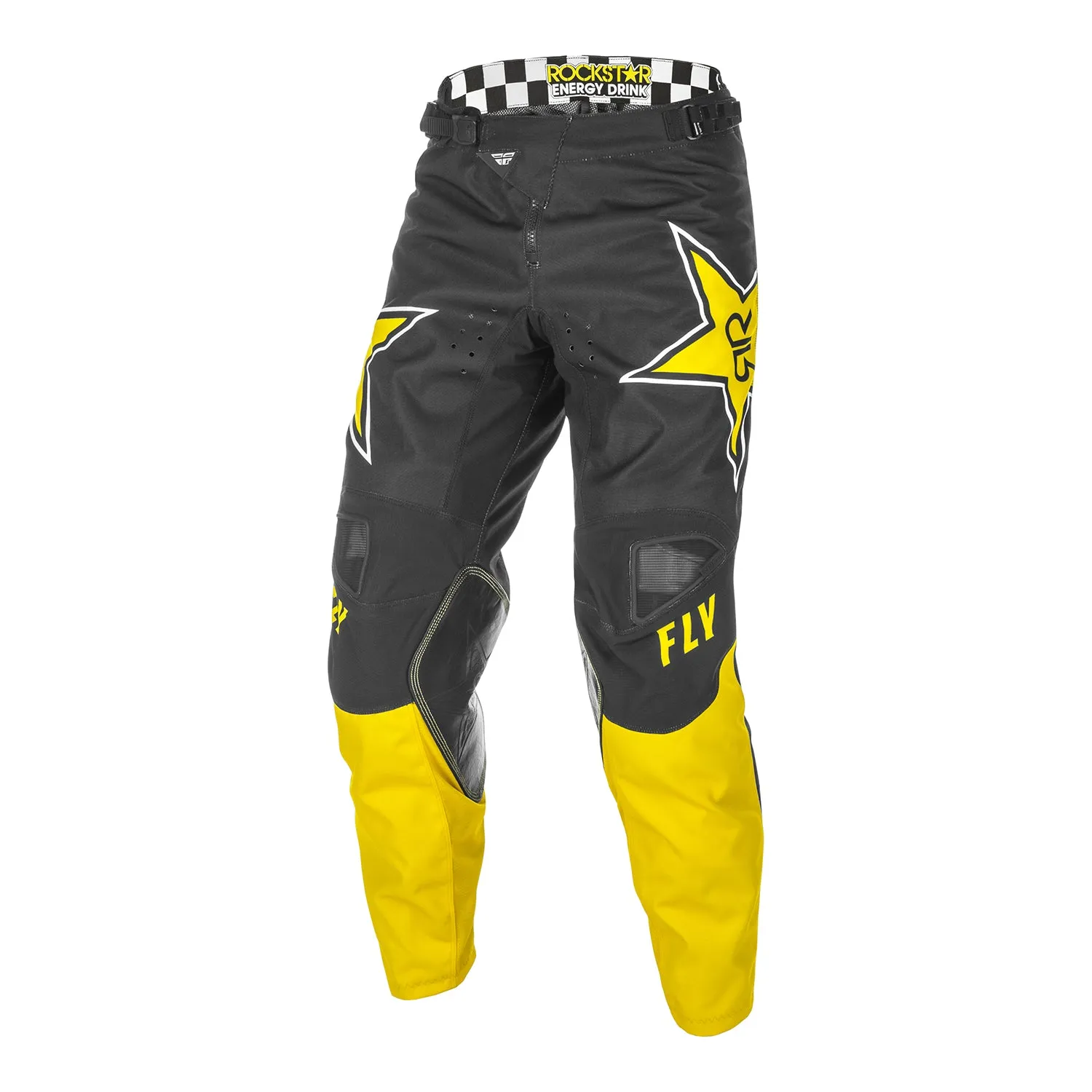 Fly 2021 Kinetic Rockstar Motocross Pants  - Yellow / Black