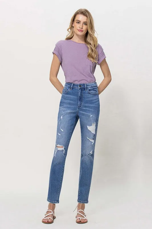 Flying Monkey Distressed Mom Jeans *Online Only*