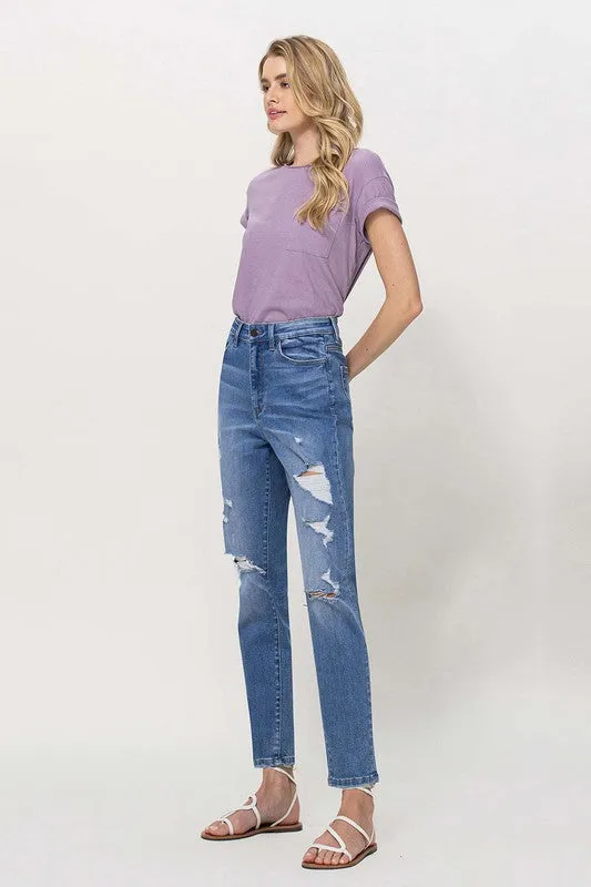 Flying Monkey Distressed Mom Jeans *Online Only*