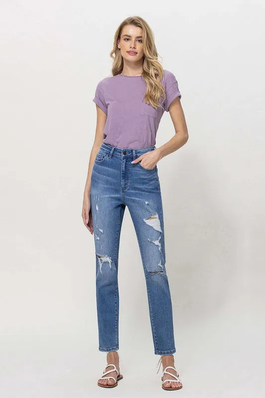 Flying Monkey Distressed Mom Jeans *Online Only*