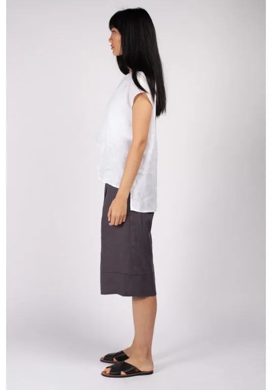 Fuzuki Fold Top in White