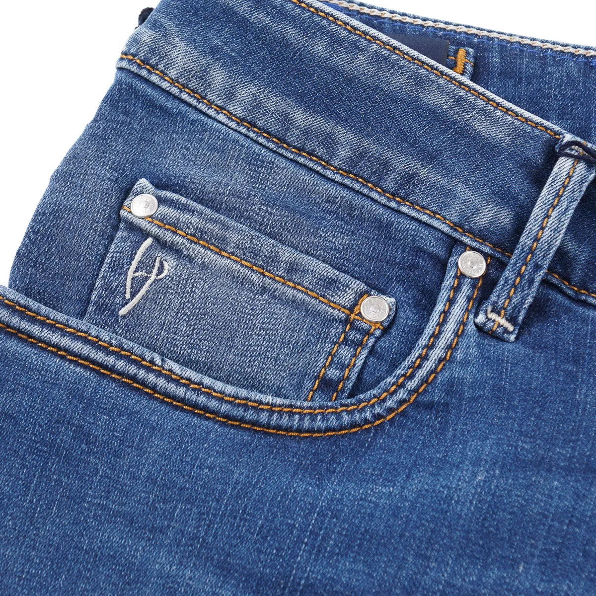 Handpicked 'Ravello' Slim-Fit Denim Jeans