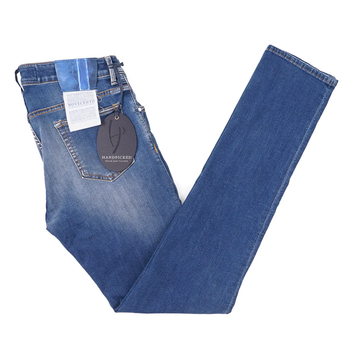 Handpicked 'Ravello' Slim-Fit Denim Jeans