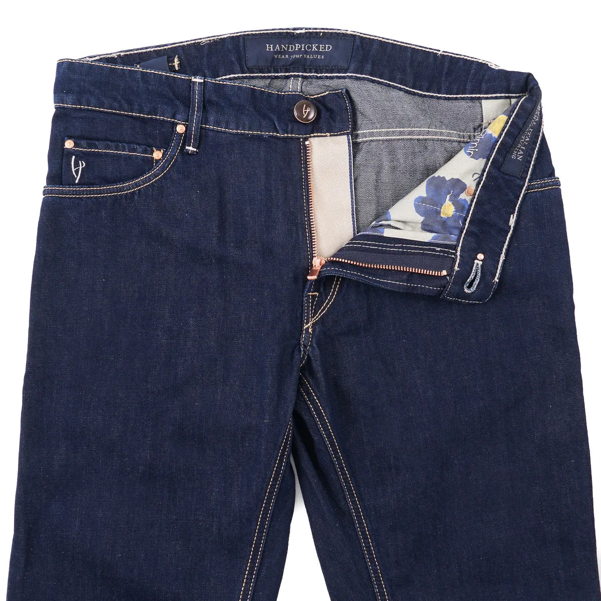 Handpicked Regular-Fit Cotton-Linen Jeans