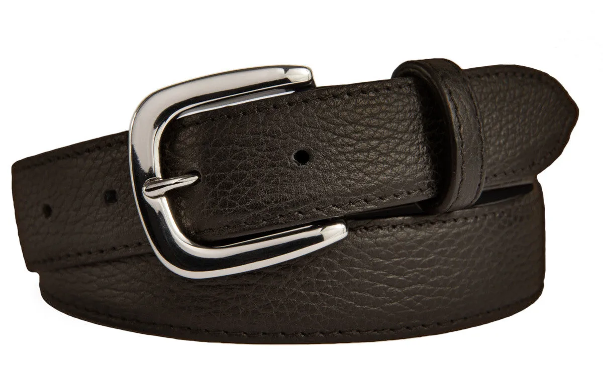 Hudson Belt, (1.25") Shiny Silver Buckle