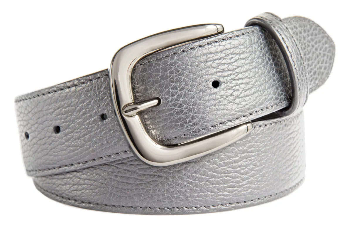 Hudson Belt, (1.5") Shiny Silver Buckle