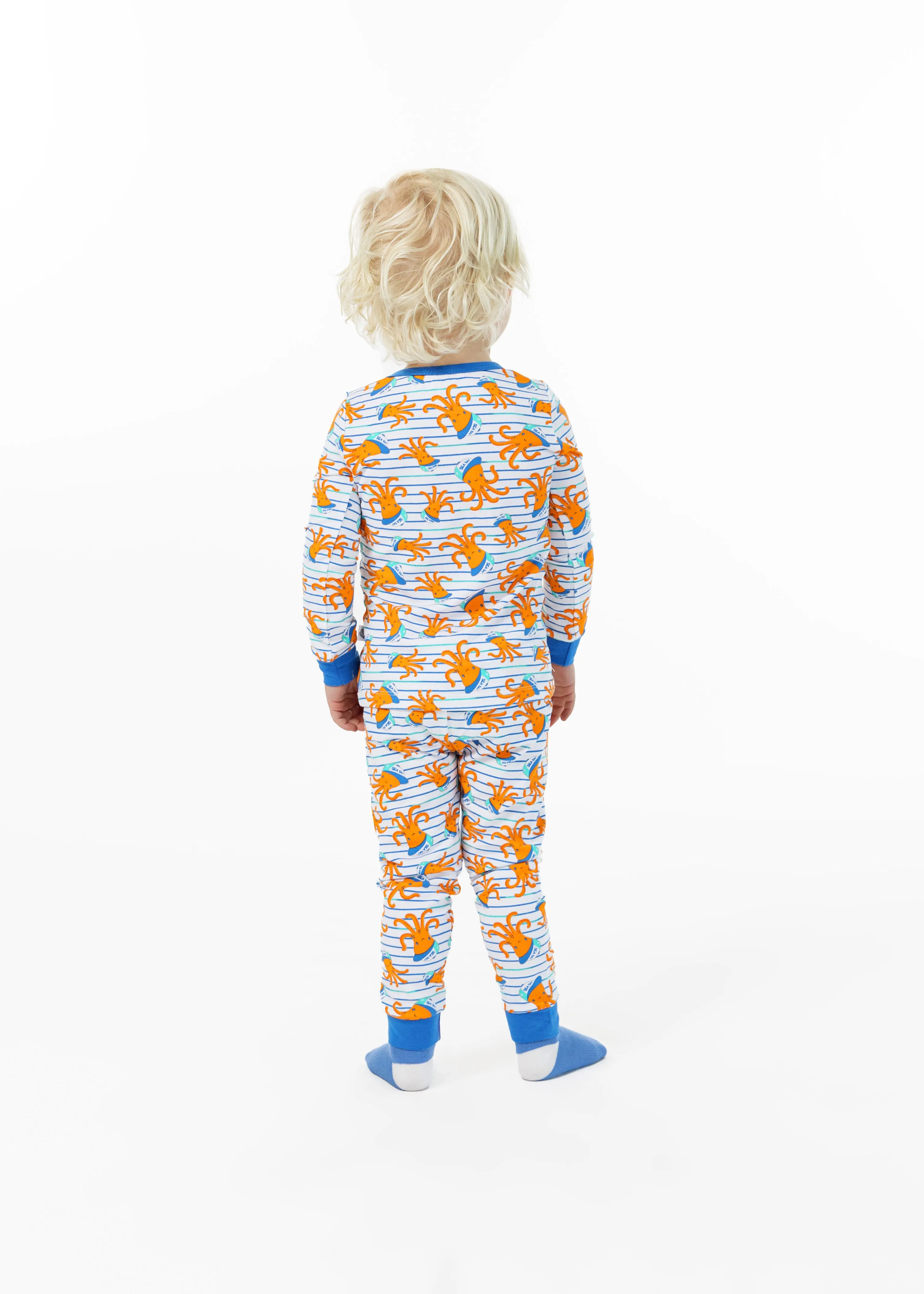 Infant/Toddler Boys Sea Ya! Octopus Snug Fit 2-Piece Pajama Sleep Set With Matching Socks