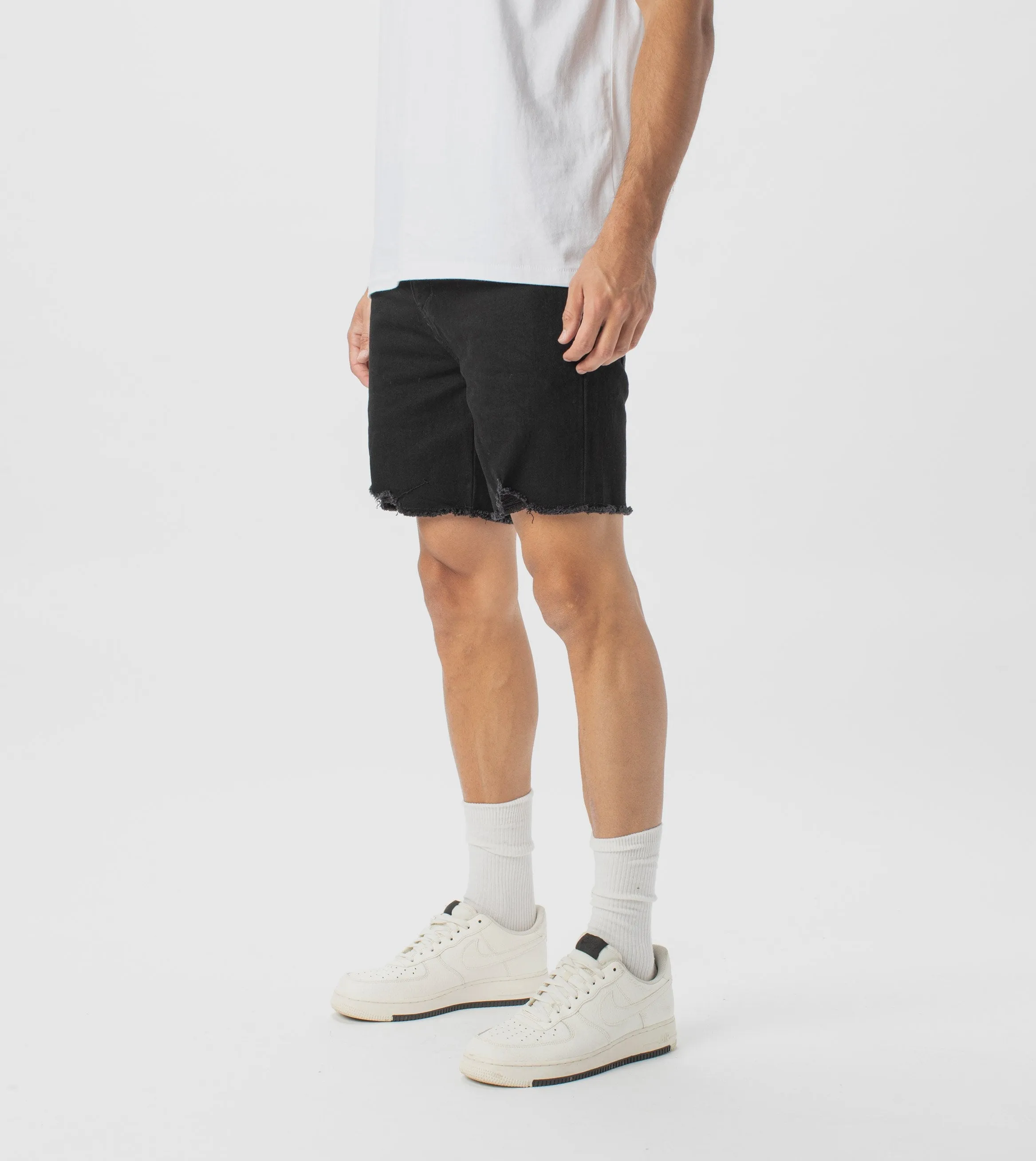 Joe Blow Denim Short Double Black