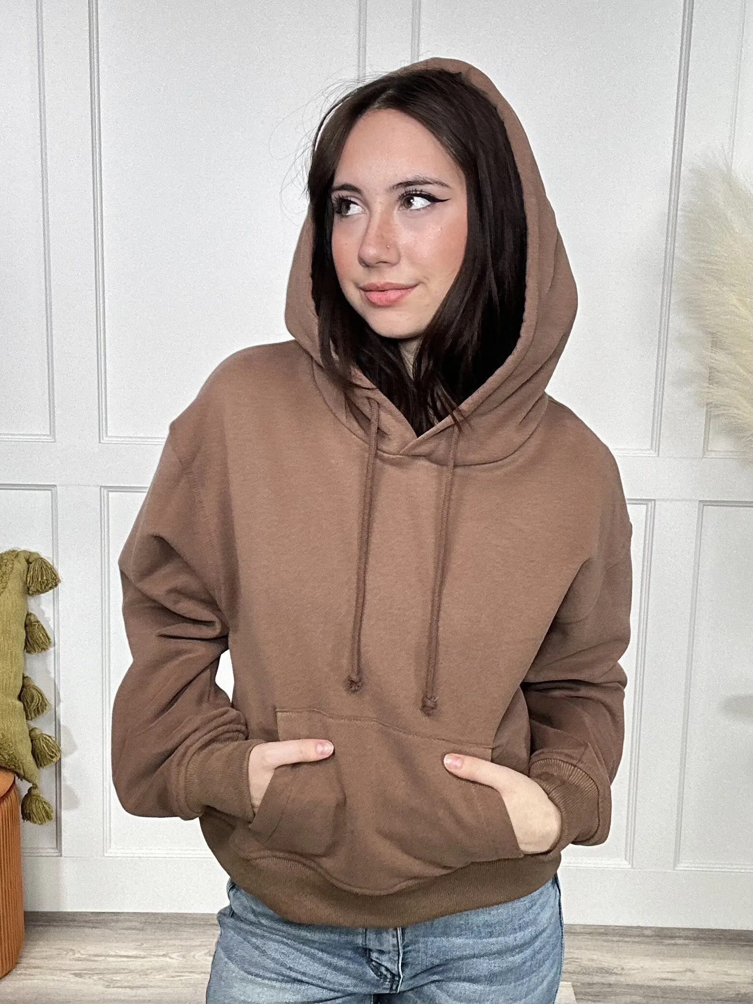 Just Friends Cropped Hoodie