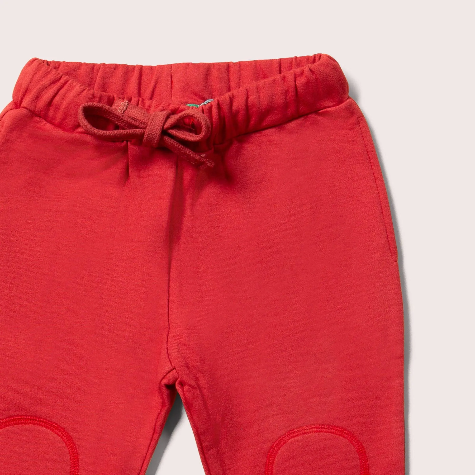 Knee Patch Cosy Joggers | Soft Red