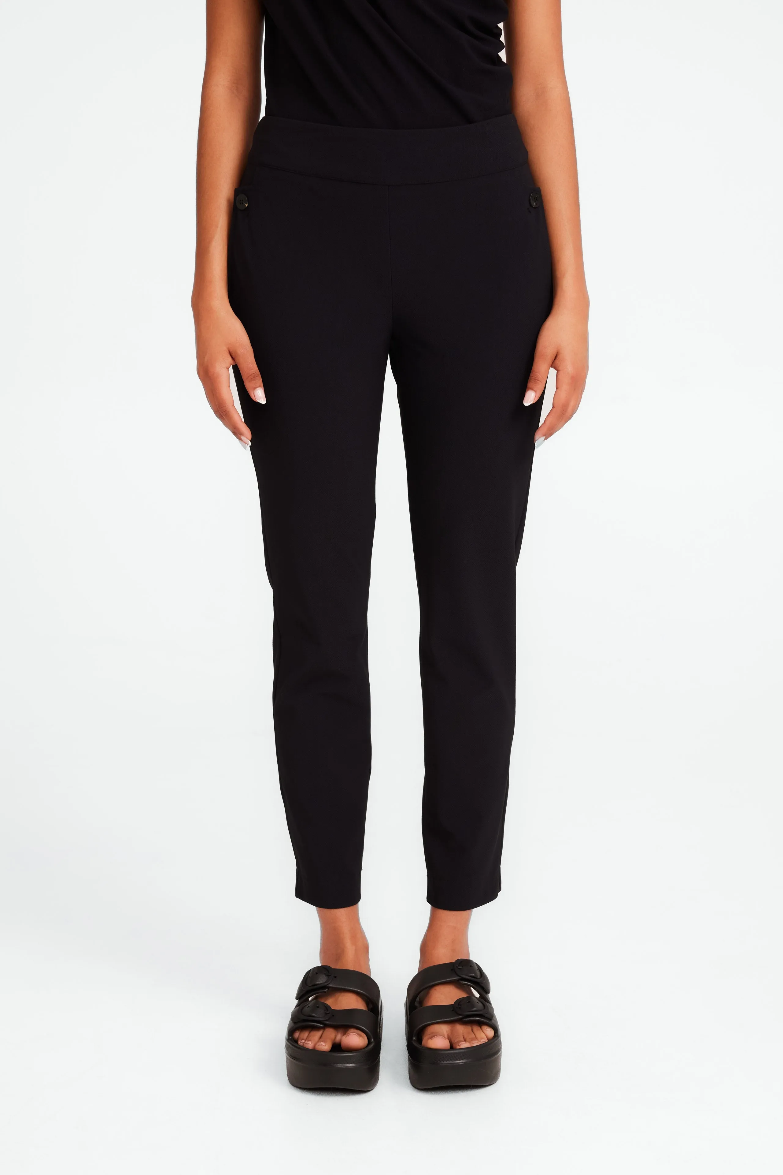 Lenny structure technical jersey pants | Black