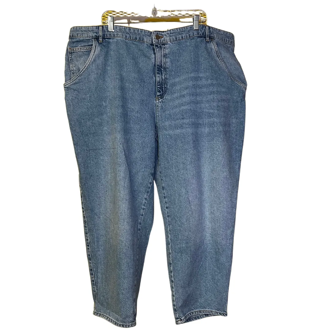 light denim mom jeans - 3x