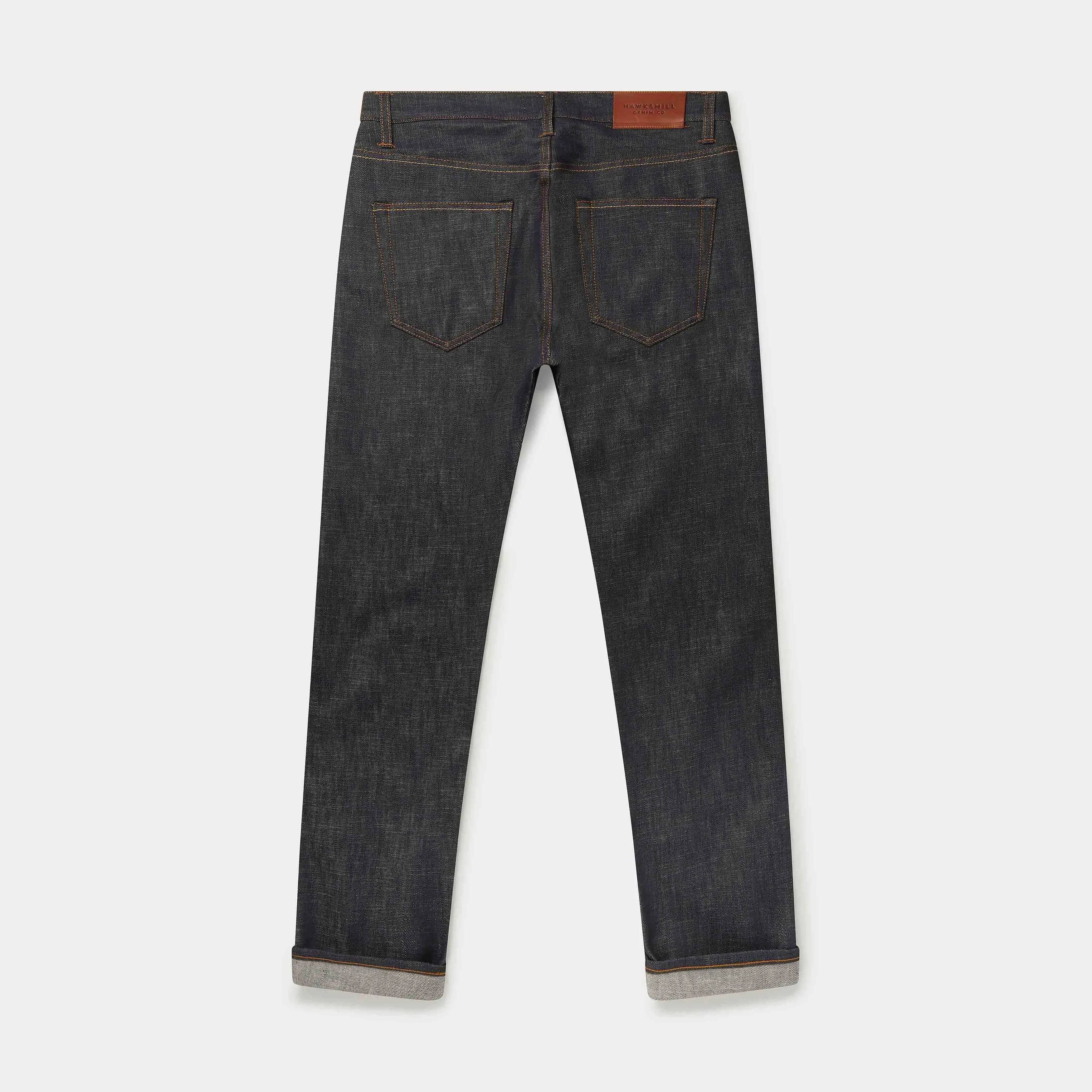 Loose Tapered 14.5oz Isko Orange Listed Organic Selvedge Jeans (Indigo)