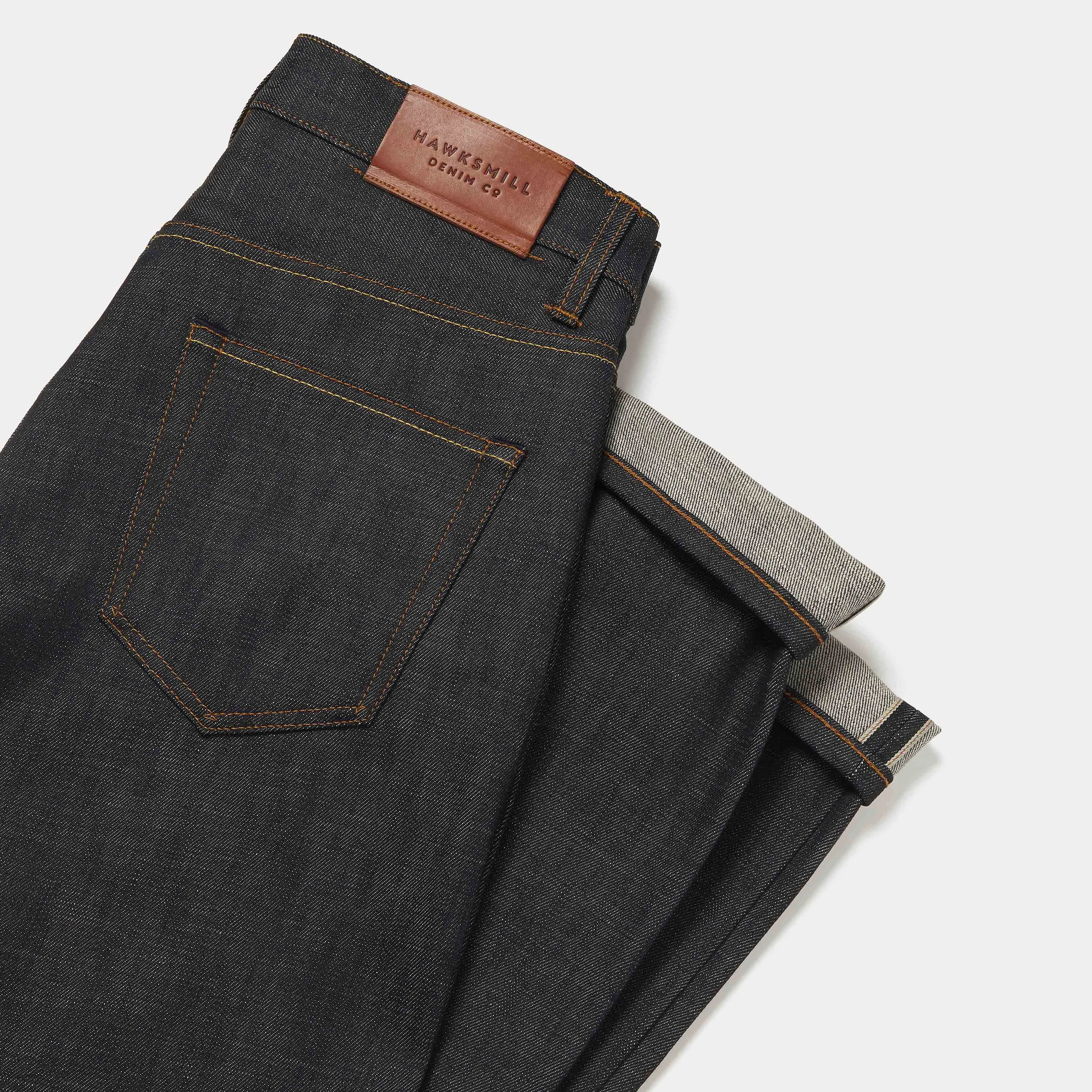 Loose Tapered 14.5oz Isko Orange Listed Organic Selvedge Jeans (Indigo)