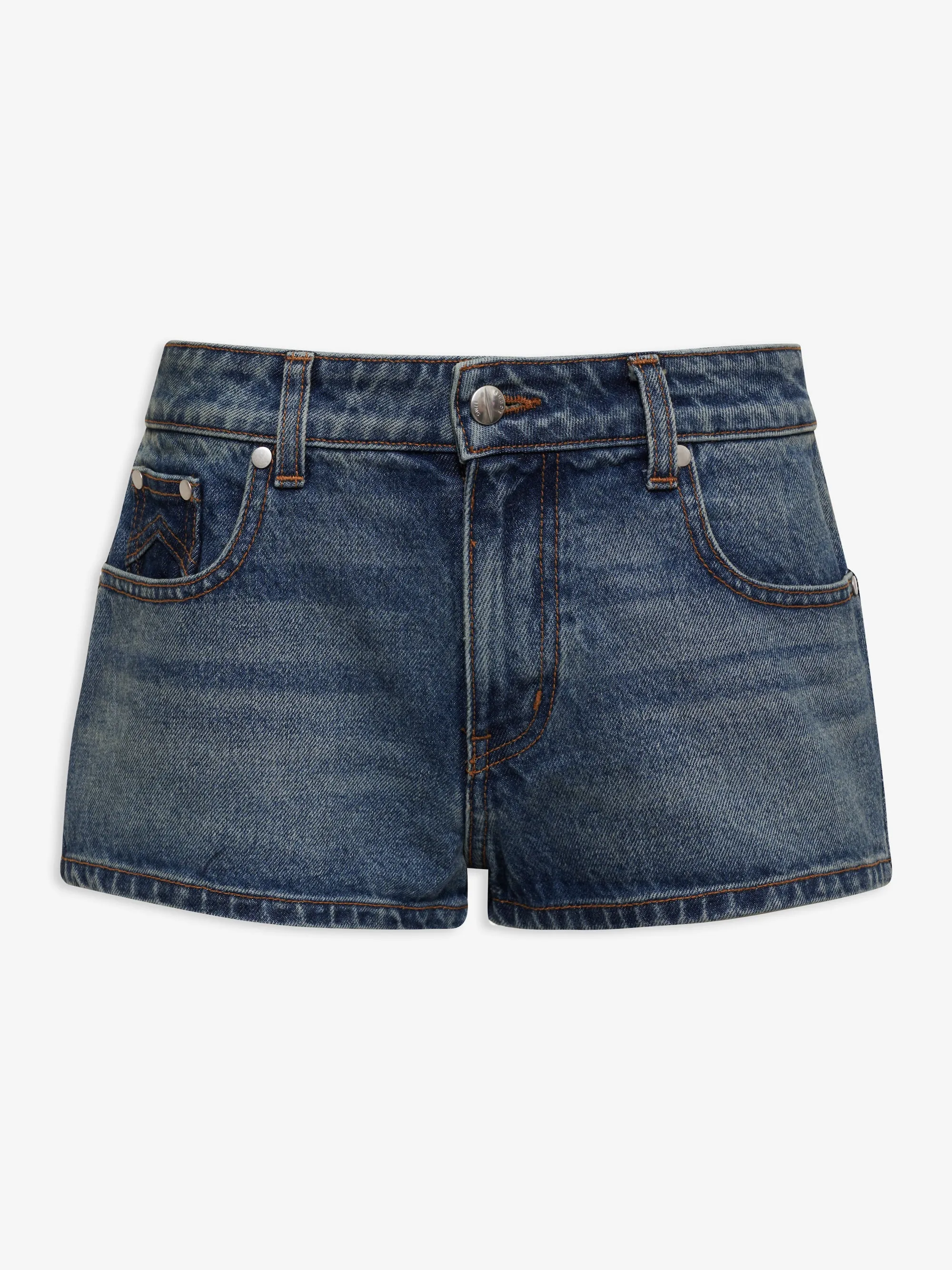 LOW-WAIST DENIM SHORTS