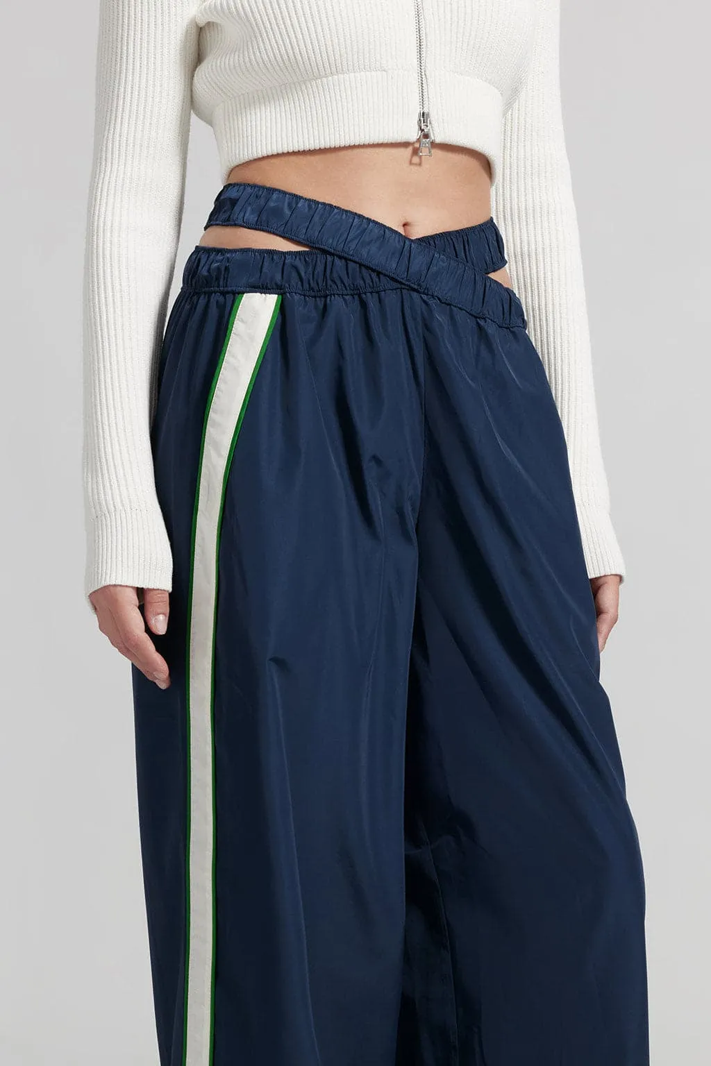 Low Waist Wide-Leg Sporty Trousers