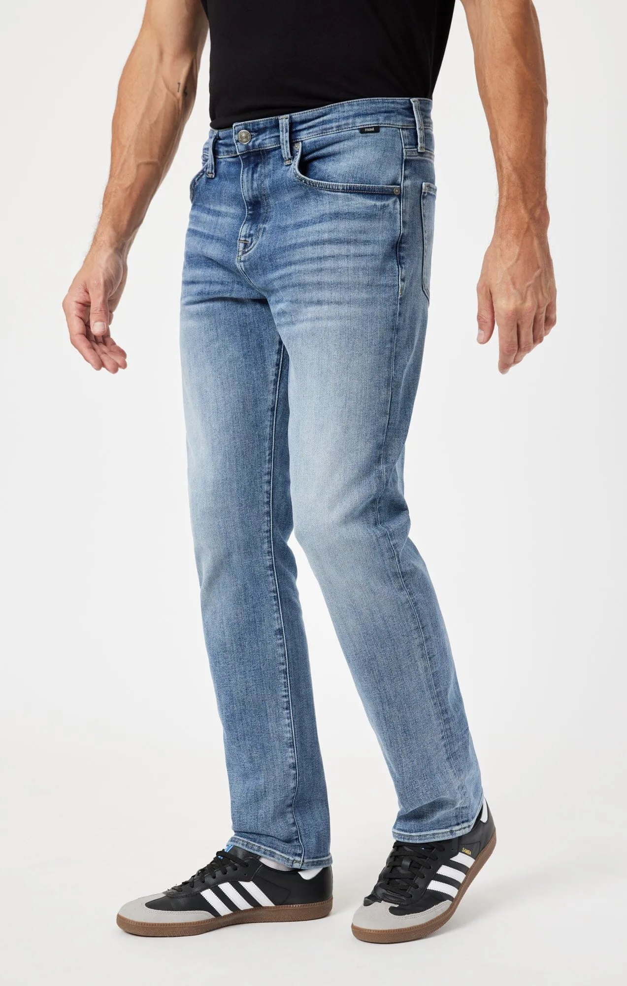 Matt Relaxed Straight Leg Jean | Blue Brushed Organic Vintage