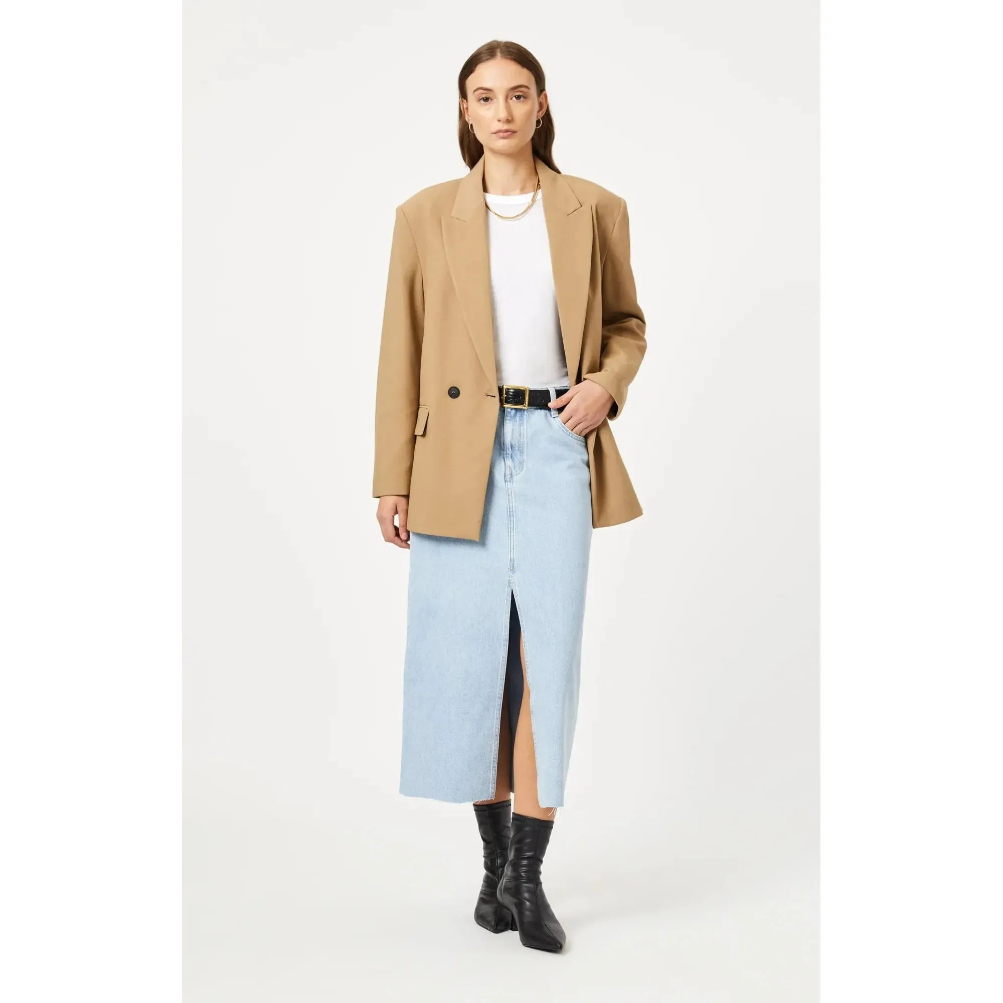 Mavi Marin Bleached Denim Skirt